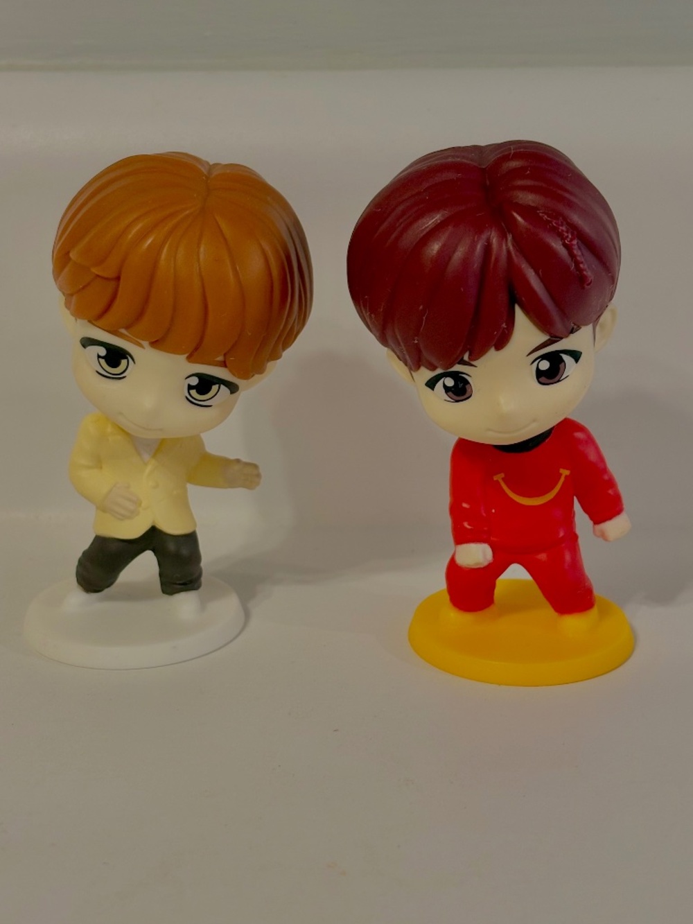BTS McDonalds TinyTan Collab KPop Mini Figures Set of 2 J-Hope & Jimin Kawaii